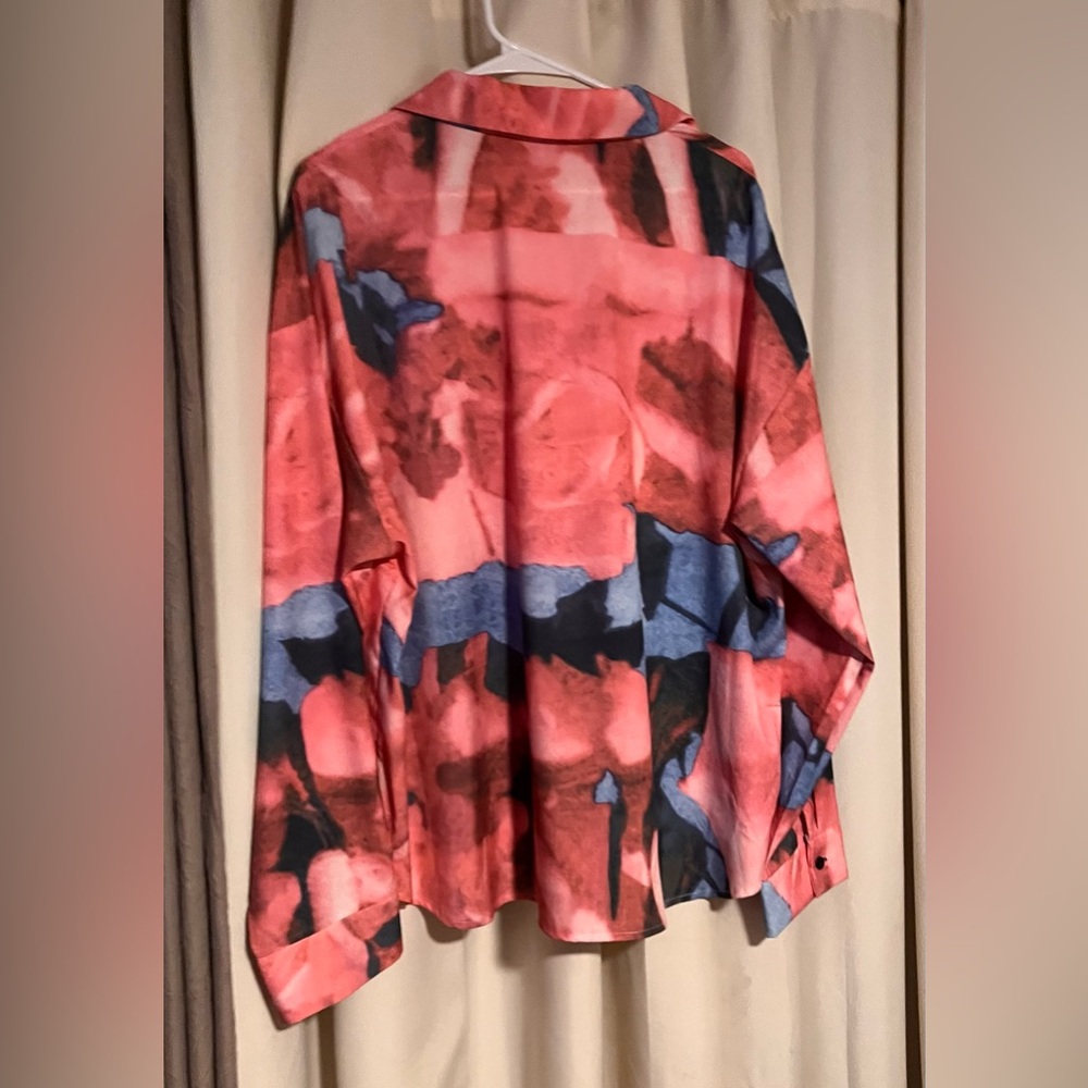 Vibrant Abstract Button-Down Shirt - image 2